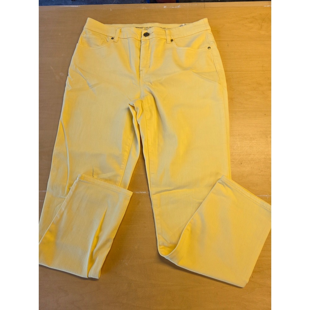 Chicos So Slimming Girlfriend Slim Leg Ankle Jeans Yellow Size 0.5R US 6R